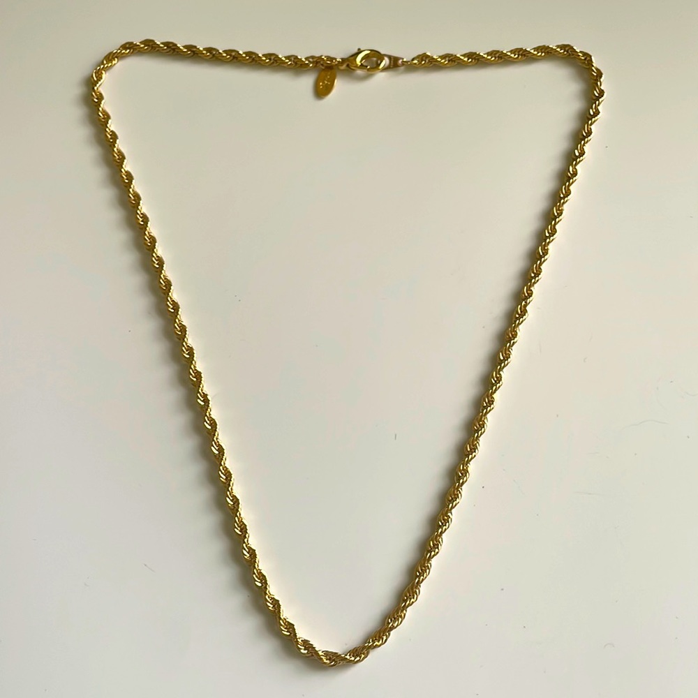 American Showcase gold tone rope necklace